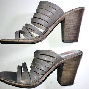 Dolce Vita Lorna Heeled Sandals Size 10M Women's Smoke Suede
